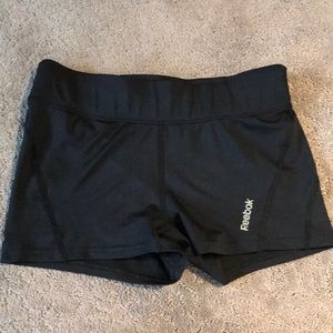 Black Reebok spandex shorts